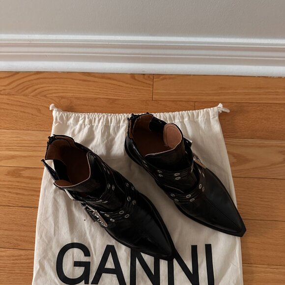 GANNI Buckled Ankle Boots - Picture 3 of 8